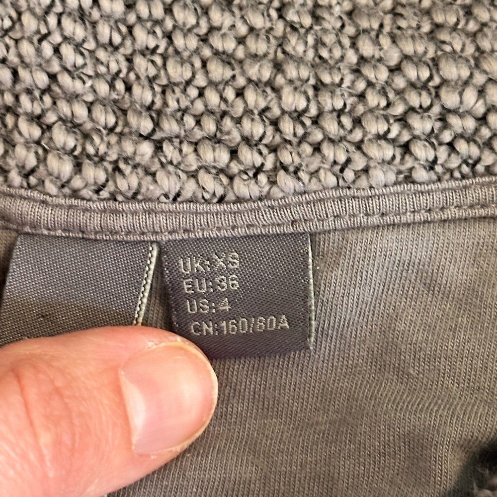 Sz XS Sweaty Betty Restful Boucle Half Zip Sweatshirt in a textured gray cotton - Picture 10 of 13